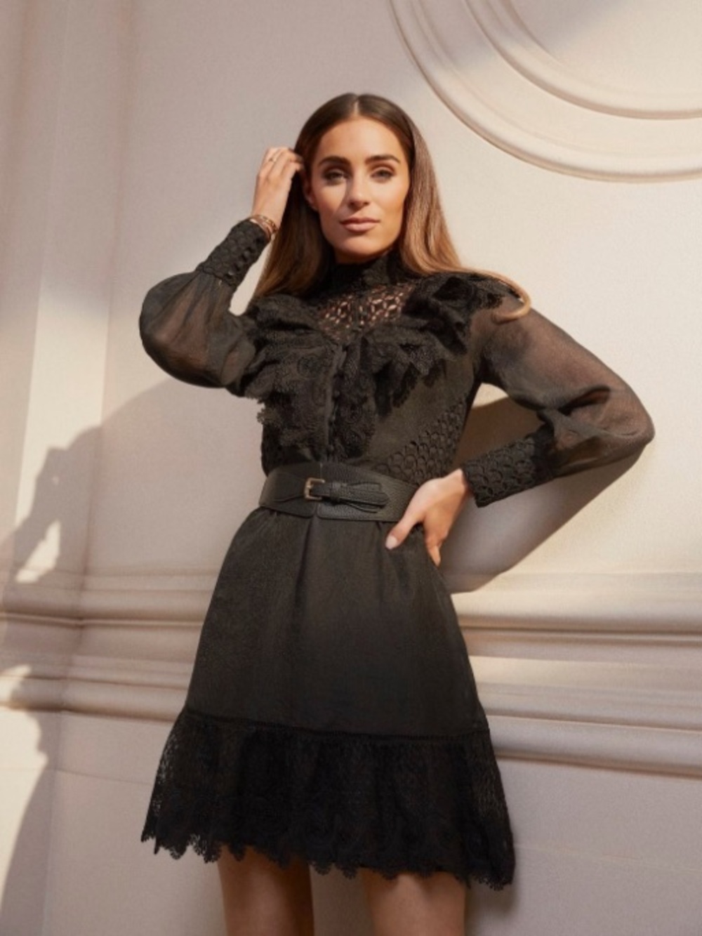 Lydia Millen × Karen Millen Broderie Detail
ruffle dress
